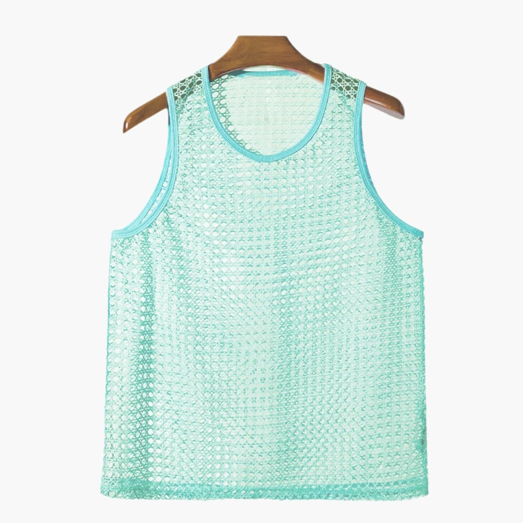 SwissFellas Herren Mesh Tank Top ärmellos, reguläre Passform