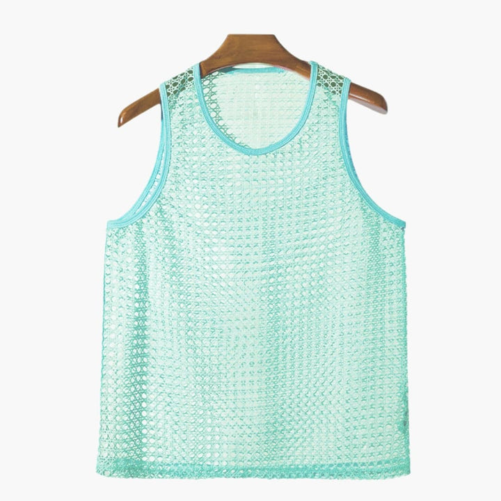 SwissFellas Herren Mesh Tank Top ärmellos, reguläre Passform