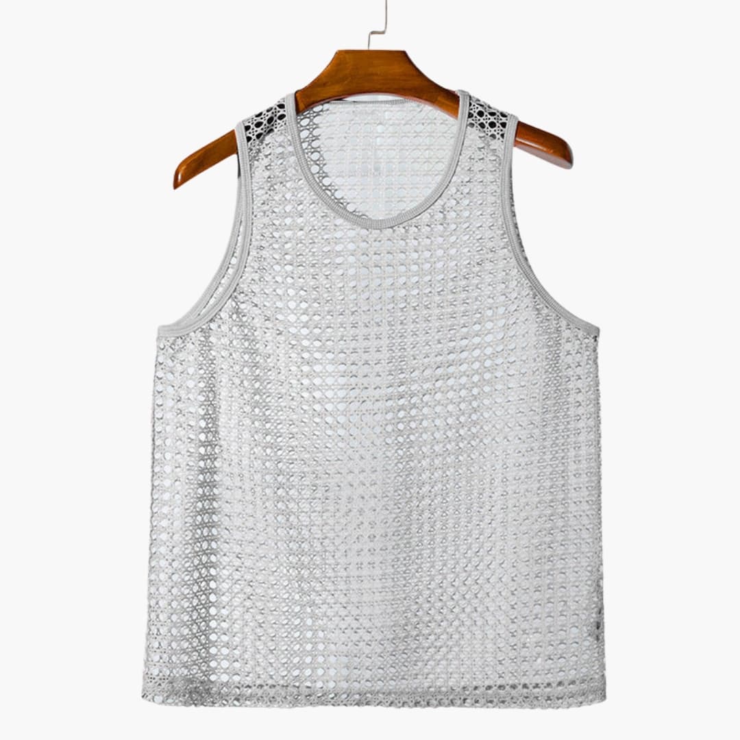SwissFellas Herren Mesh Tank Top ärmellos, reguläre Passform