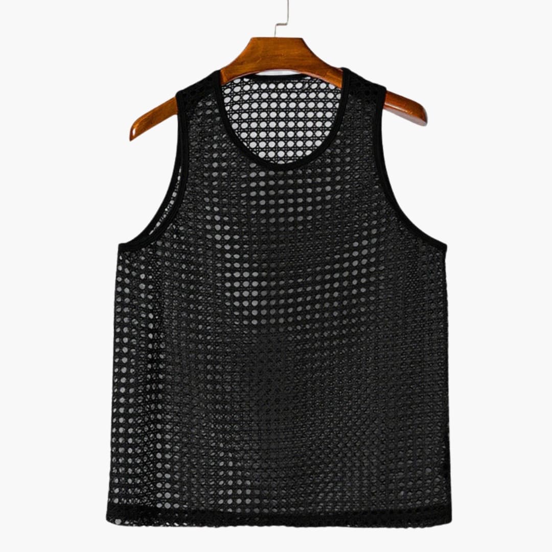 SwissFellas Herren Mesh Tank Top ärmellos, reguläre Passform