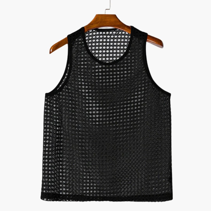 SwissFellas Herren Mesh Tank Top ärmellos, reguläre Passform