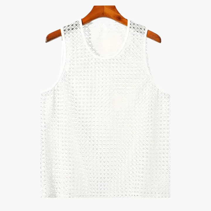 SwissFellas Herren Mesh Tank Top ärmellos, reguläre Passform