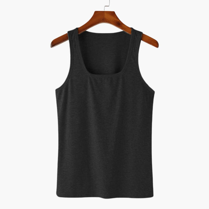 SwissFellas Herren Tank Top ärmellos mit Rundhalsausschnitt, reguläre Passform