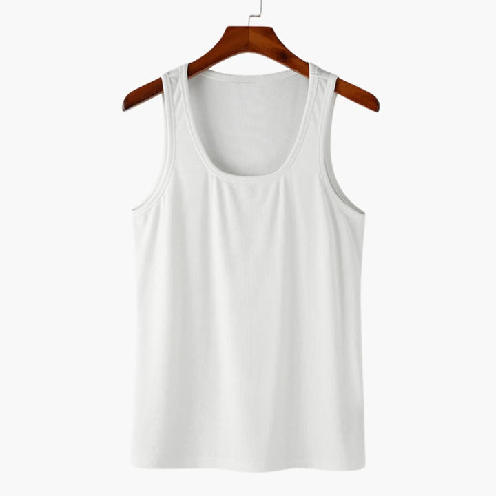SwissFellas Herren Tank Top ärmellos mit Rundhalsausschnitt, reguläre Passform
