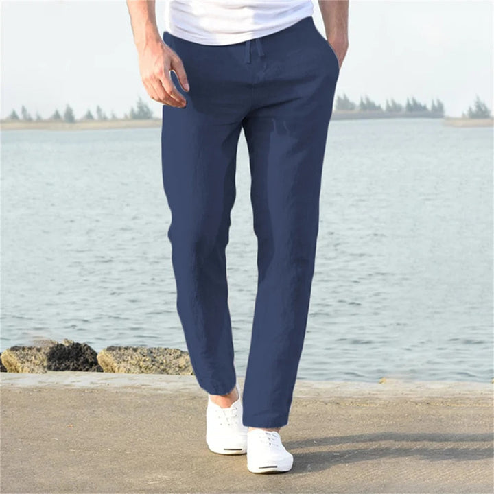 Theo | Leichte Herren Leinenhose mit Kordelzug