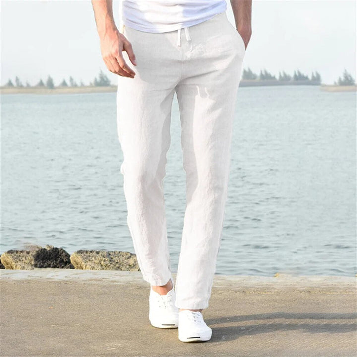 Theo | Leichte Herren Leinenhose mit Kordelzug