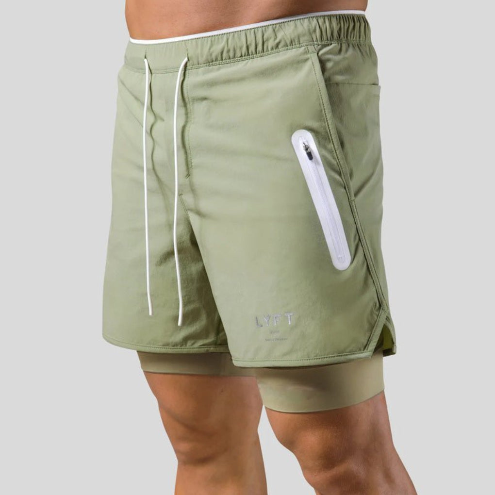 Nico | 2-in-1 Trainingsshorts mit Innenhose