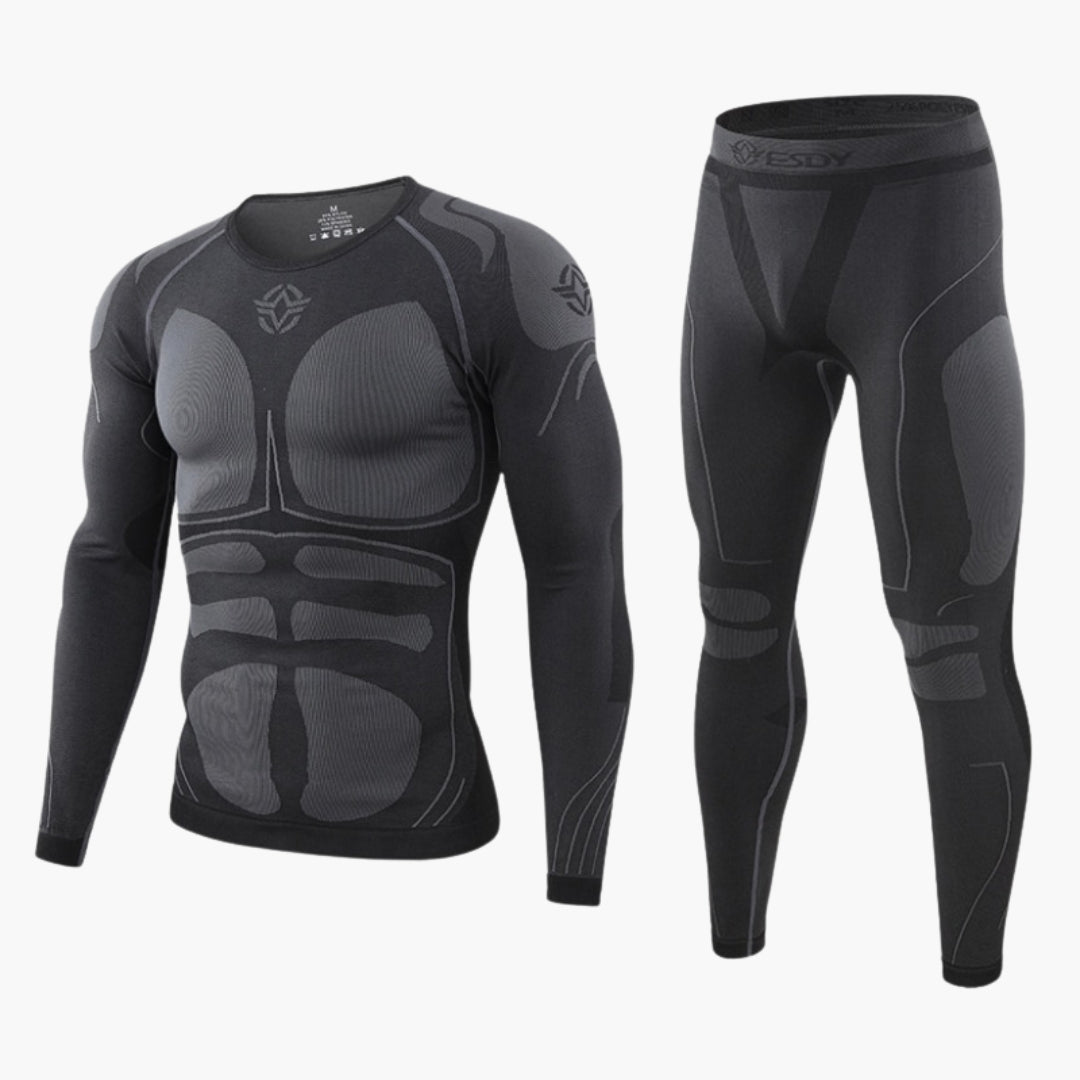 Herren Kompressionsset | Schmale Passform mit Langarmshirt und Leggings | Sport Base Layer | Trainingsbekleidung