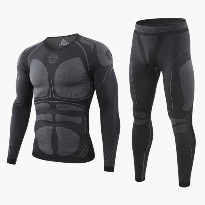 Herren Kompressionsset | Schmale Passform mit Langarmshirt und Leggings | Sport Base Layer | Trainingsbekleidung