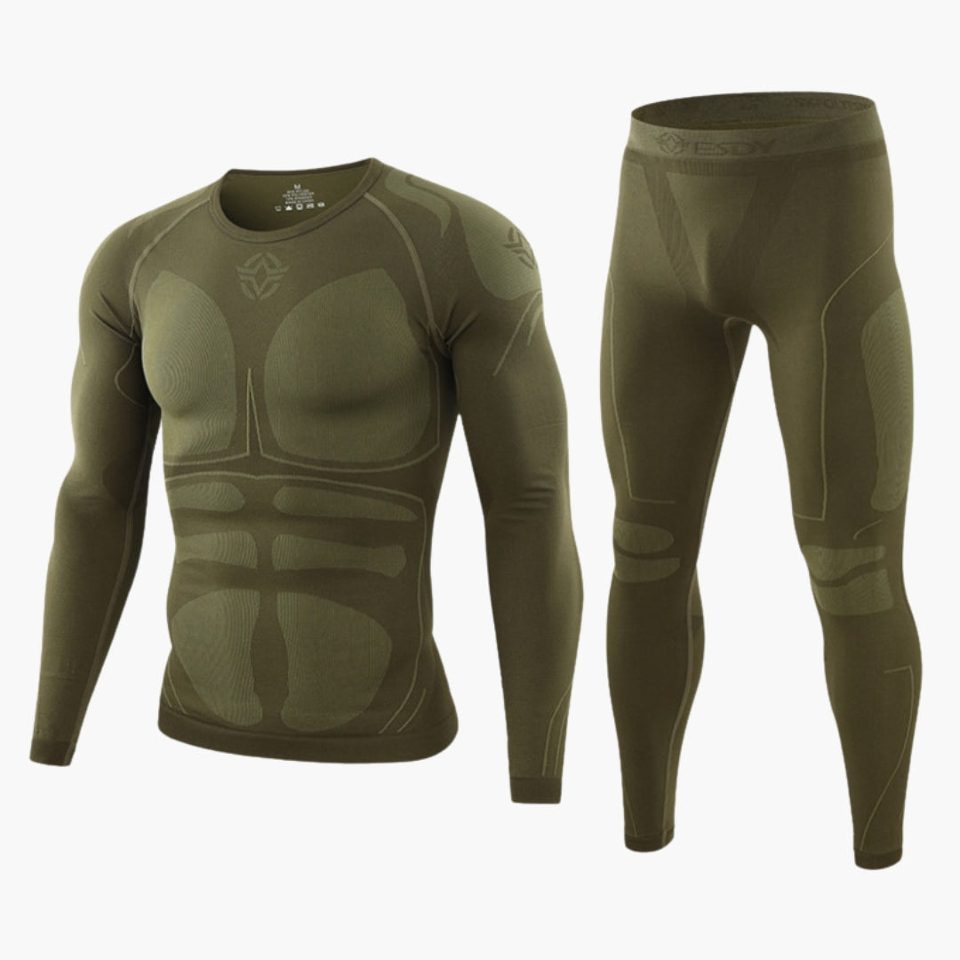 Herren Kompressionsset | Schmale Passform mit Langarmshirt und Leggings | Sport Base Layer | Trainingsbekleidung