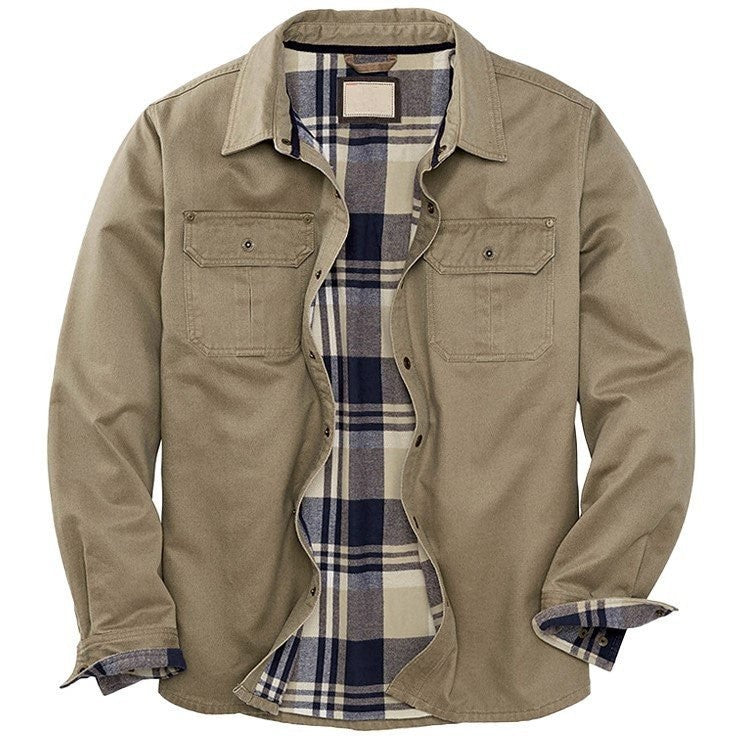 Bruno | Herren Wax Jacke mit kariertem Futter