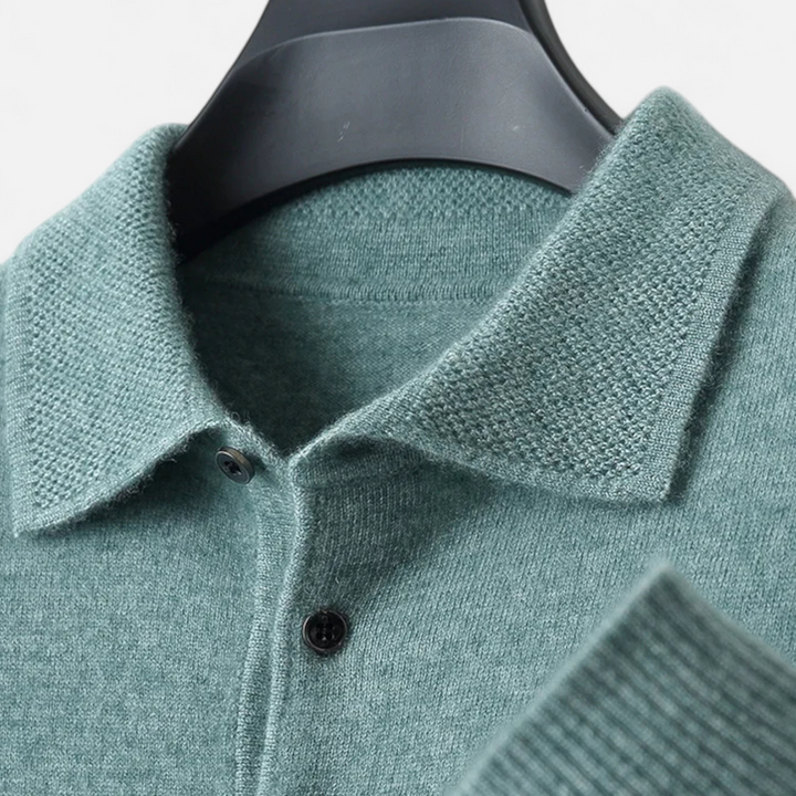 Felix | Herren Merino Polo Pullover mit Kragen