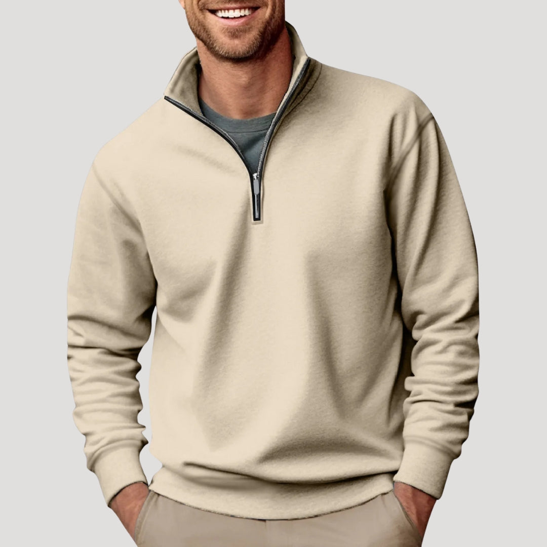 Niklas | Herren Half-Zip Sweatshirt mit Stehkragen