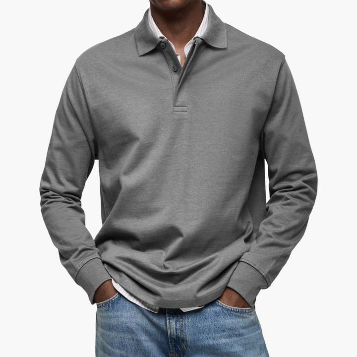 Sebastian | Herren Langarm-Poloshirt mit Kragen