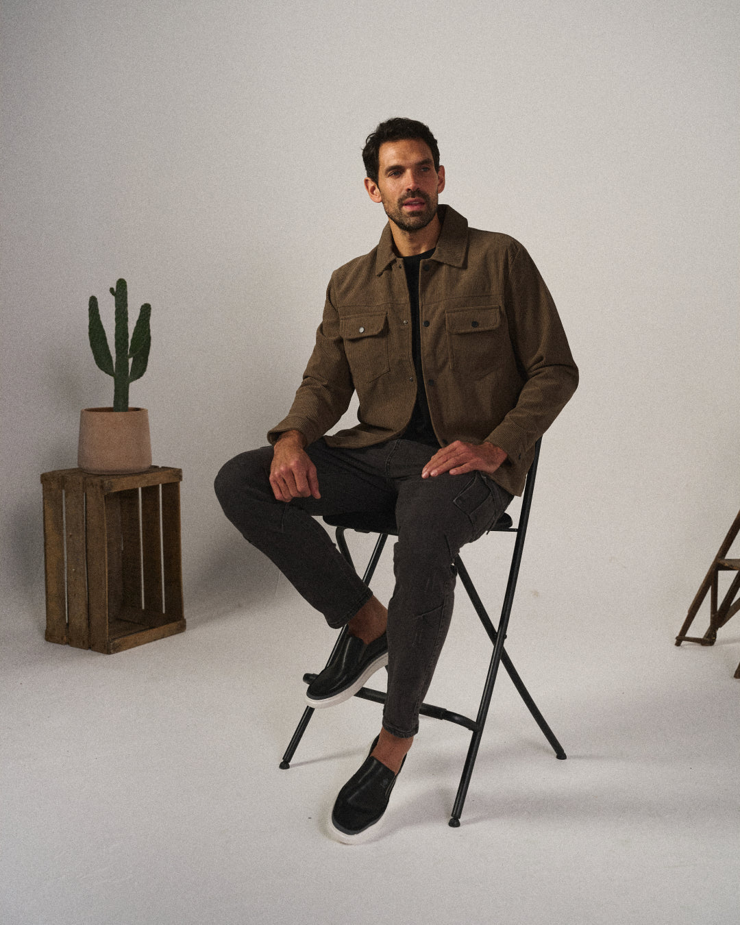 Ben | Herren Slipper mit Kontrastsohle