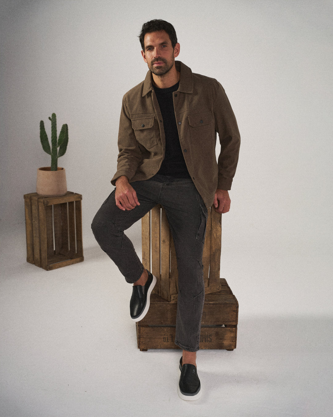 Ben | Herren Slipper mit Kontrastsohle