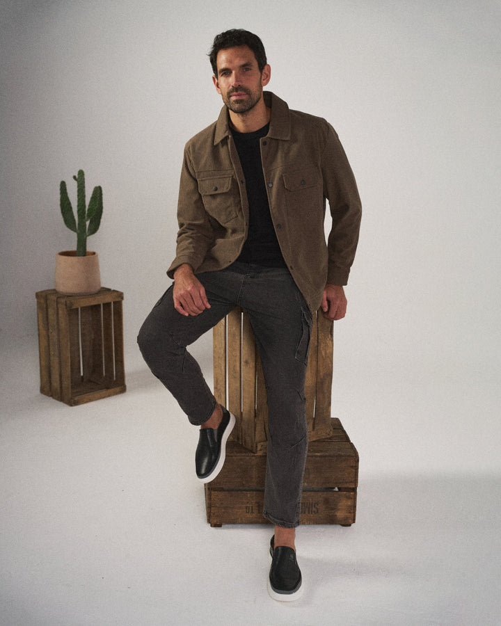 Ben | Herren Slipper mit Kontrastsohle