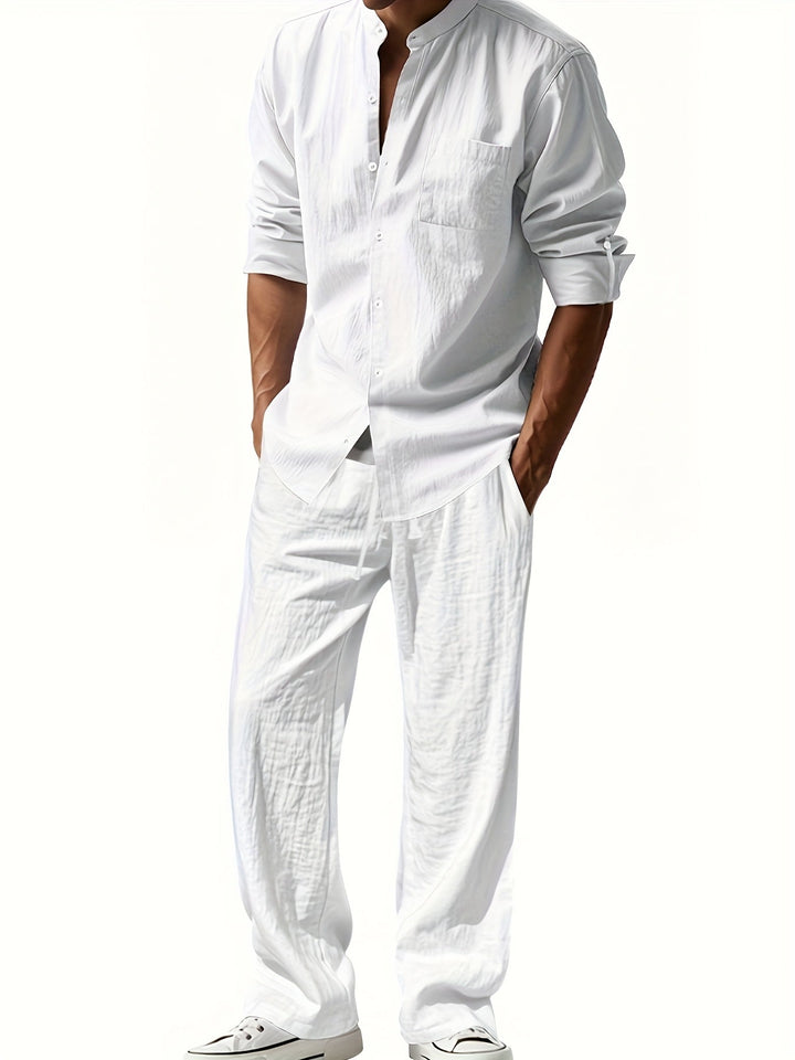 Damian | Herren Leinen Set mit Hemd und Hose