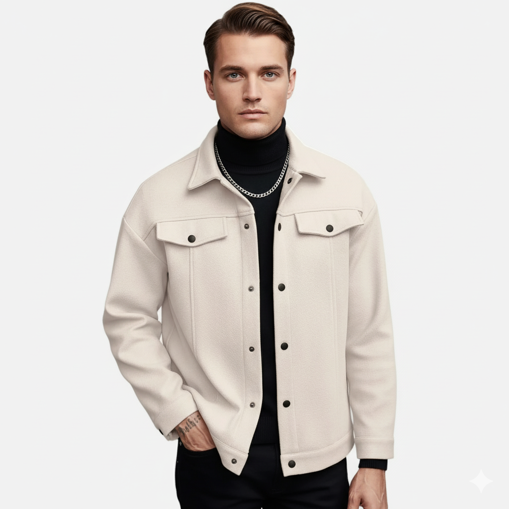 SwissFellas Herren Freizeitjacke, lässiger Casual-Stil