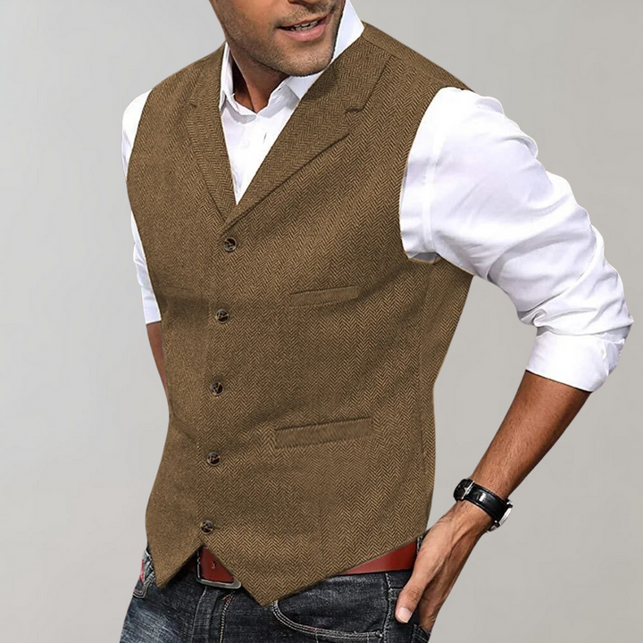Johannes | Herren Slim Fit Weste mit Revers