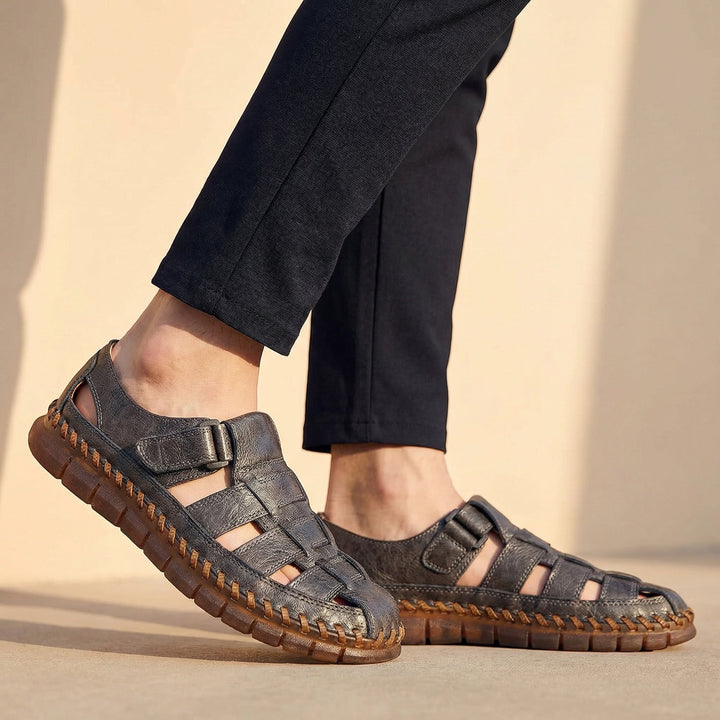 Rico | Herren Ledersandalen geflochten