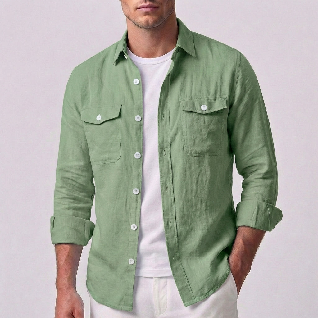 Matteo | Herren Button-Down-Hemd mit Brusttaschen