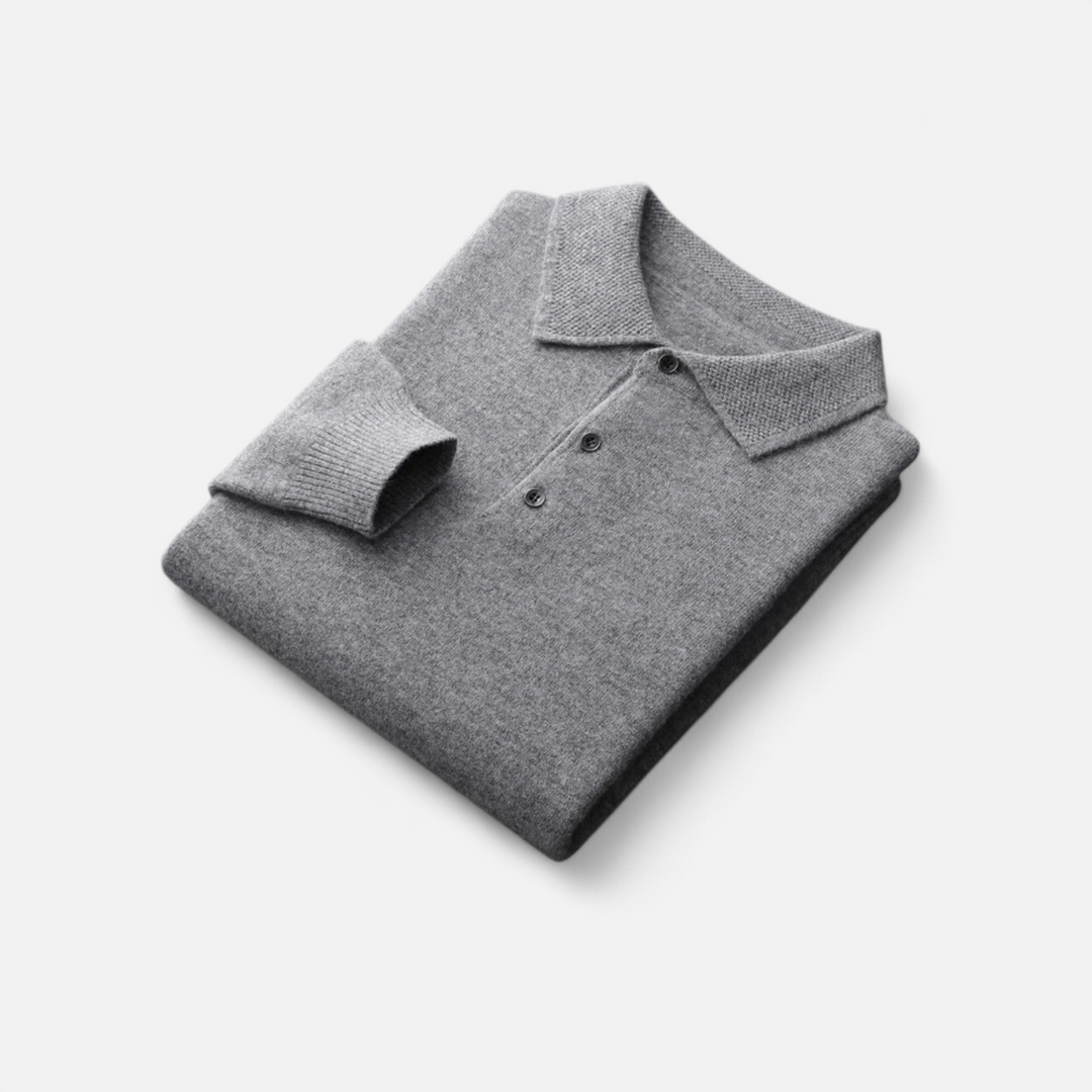 Felix | Herren Merino Polo Pullover mit Kragen