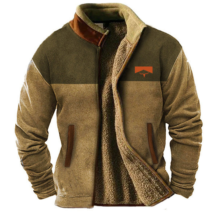 Anton | Men's Casual Jacket with Patterned Sleeves