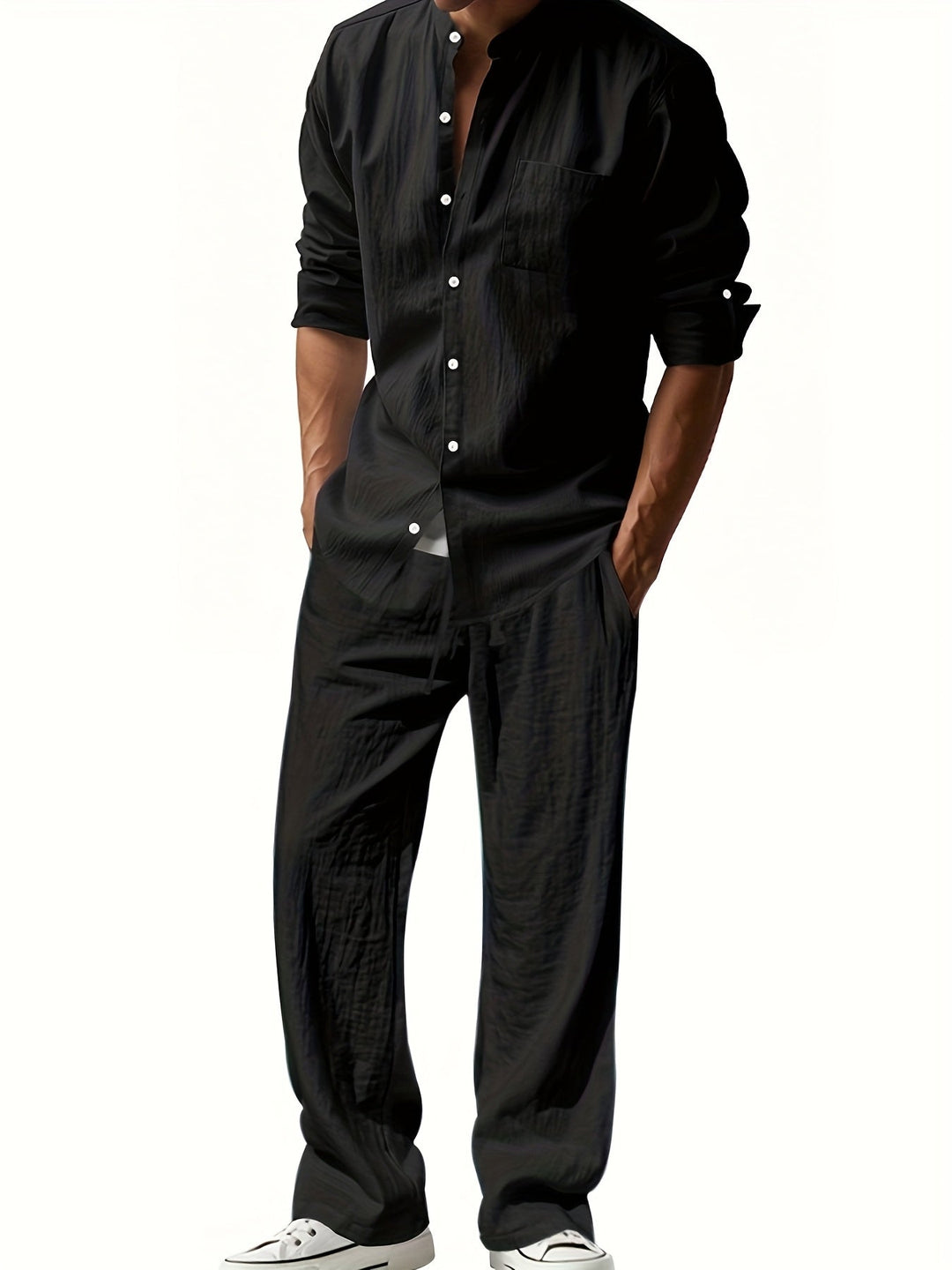 Damian | Herren Leinen Set mit Hemd und Hose