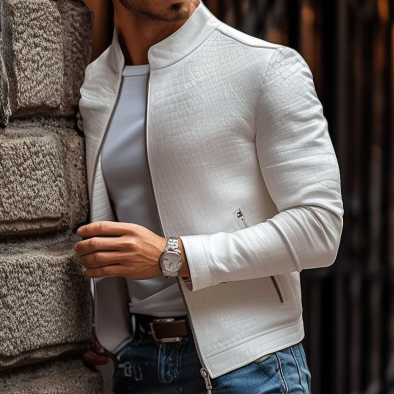 Vincent | Herren Bikerjacke mit Struktur