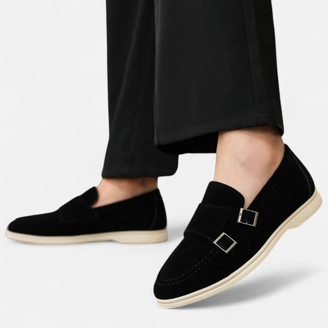 Herren Doppel-Schnallen Wildleder Loafer | Formal