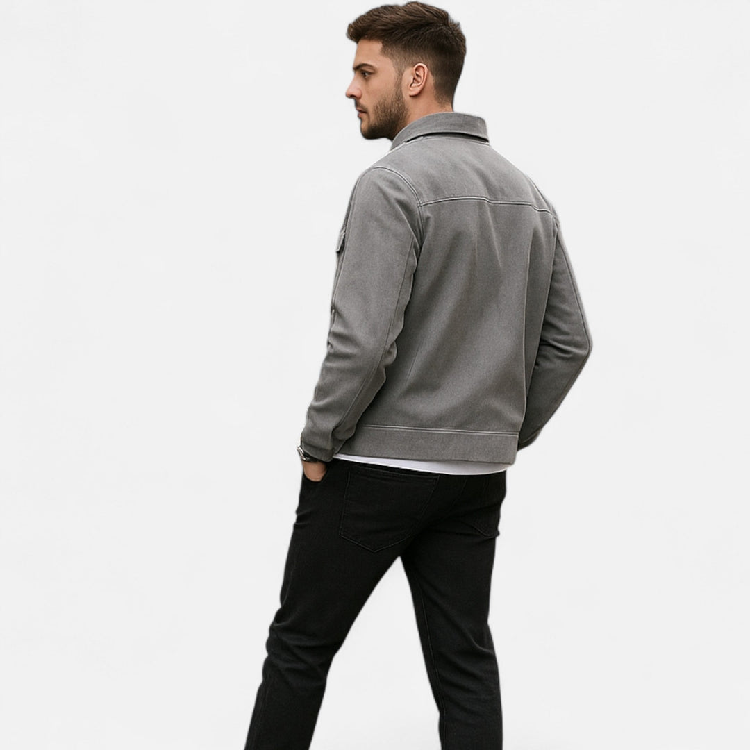 Herren Jacke mit Reißverschluss und Taschen | Langarm