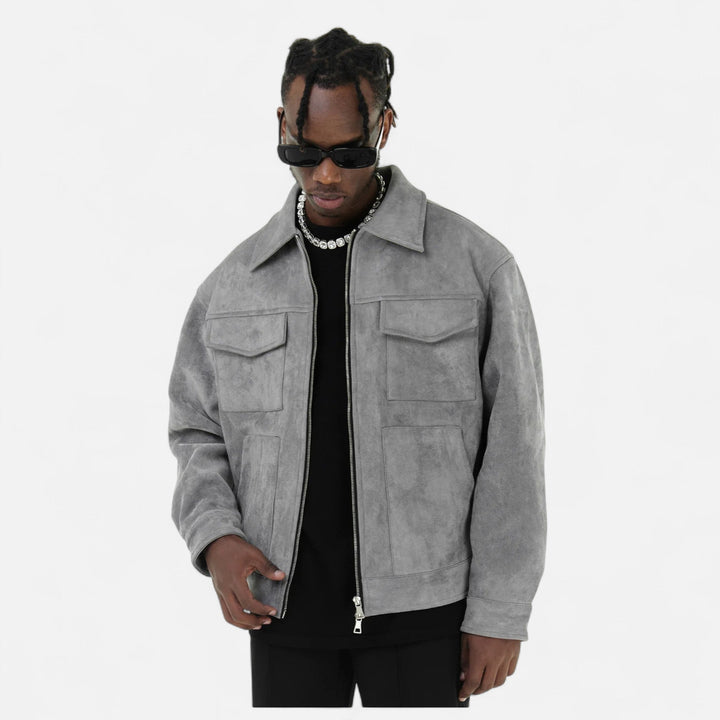 Herren Jacke mit Reißverschluss und Taschen | Langarm