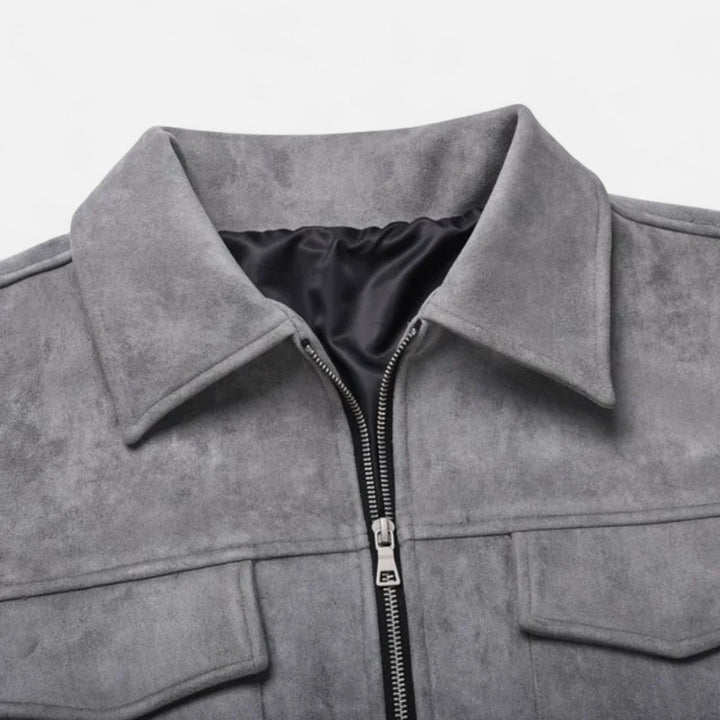 Herren Jacke mit Reißverschluss und Taschen | Langarm 