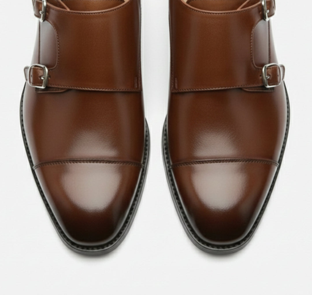 Herren Klassische Doppel-Schnallen Anzugschuhe | Formal