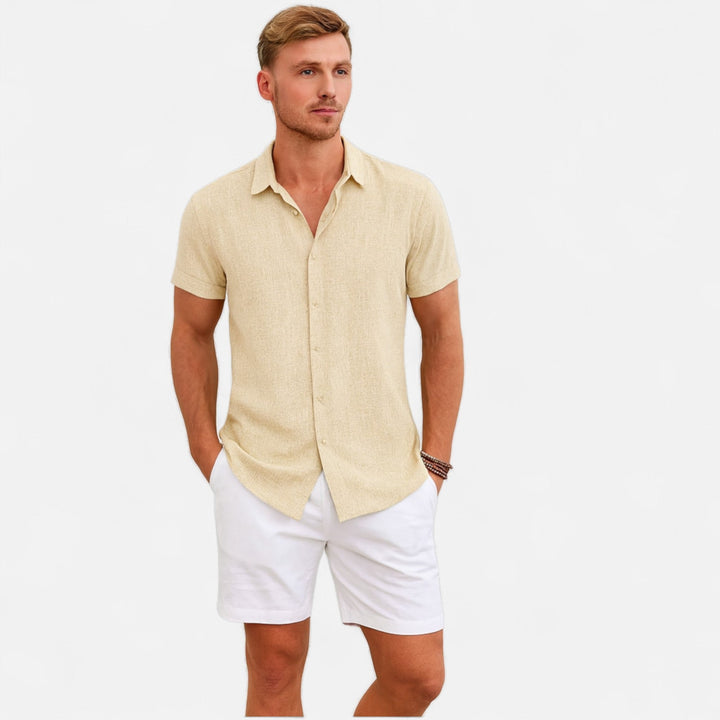Herren Kurzarm Freizeit Hemd mit Knopfleiste | Sommer