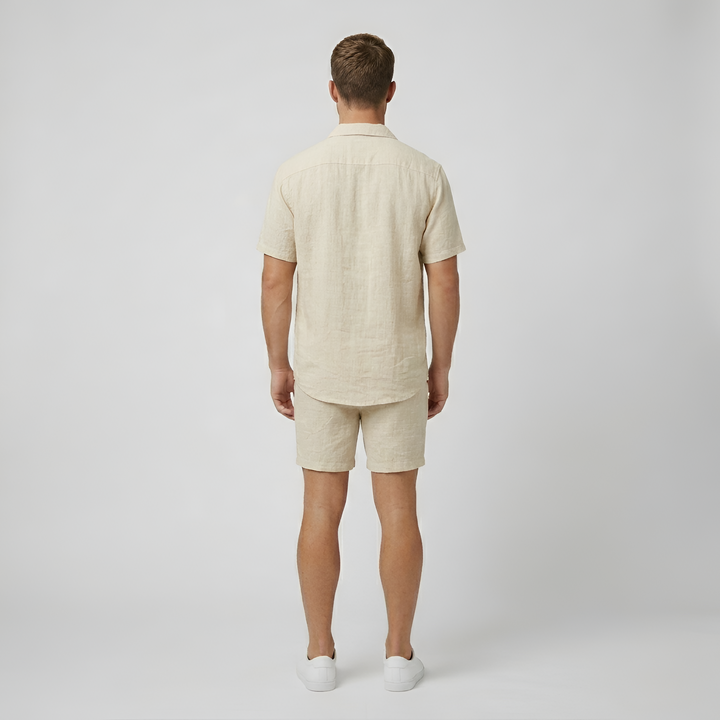 Herren Kurzarm Hemd & Shorts Set | Sommer