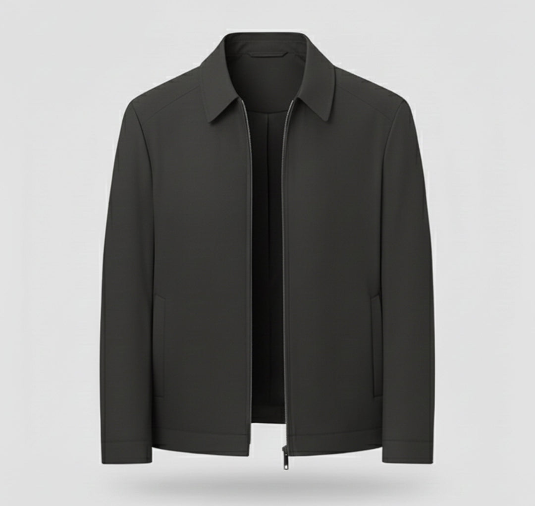 Herren Langarm Jacke mit Reißverschluss | Alltagsstil