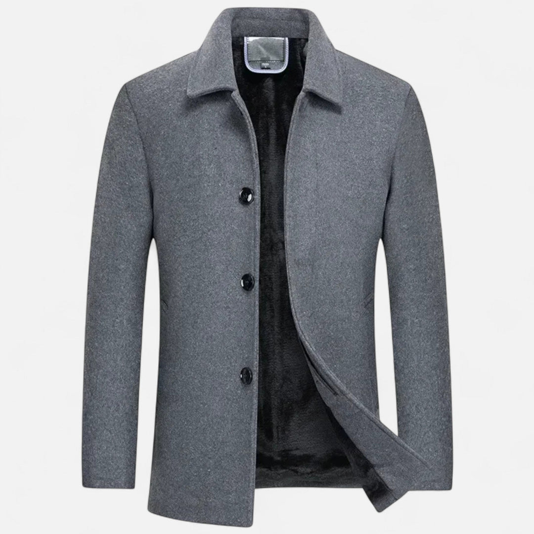 Herren Langarm Mantel mit Reverskragen | Formal