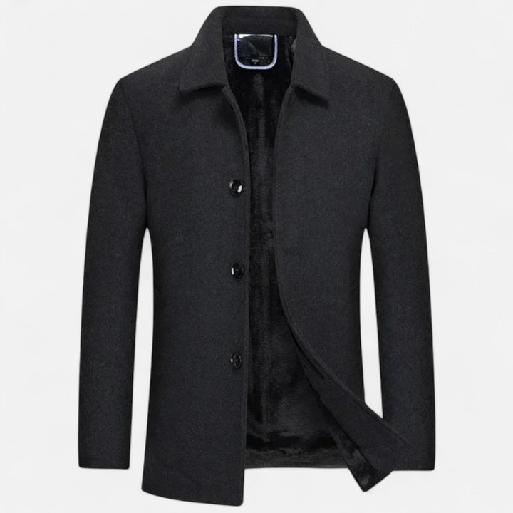 Herren Langarm Mantel mit Reverskragen | Formal