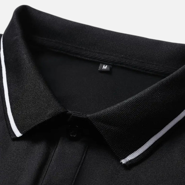 Herren Langarm Polo-Oberteil mit Kragen | Modern