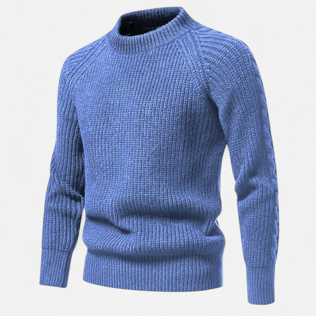 Herren Langarm Rundhals Strickpullover | Warm
