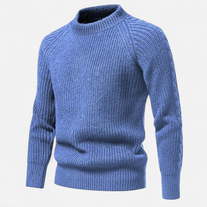 Herren Langarm Rundhals Strickpullover | Warm
