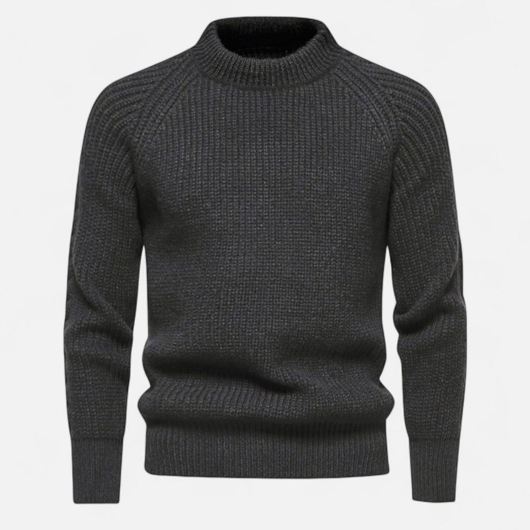 Herren Langarm Rundhals Strickpullover | Warm