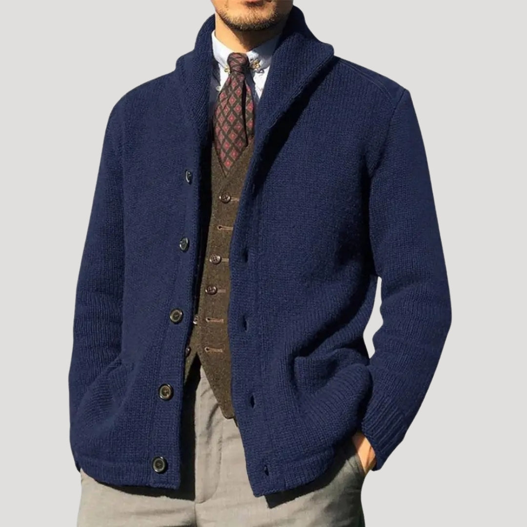 Benedikt | Men's cardigan with shawl collar