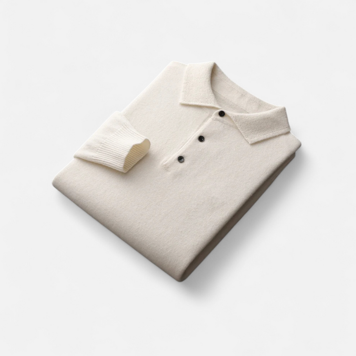 Felix | Herren Merino Polo Pullover mit Kragen