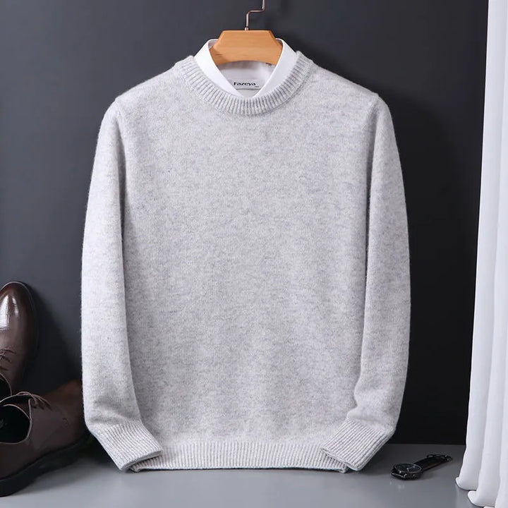 Lorenz | Herren Kaschmir Pullover mit Rundhalsausschnitt