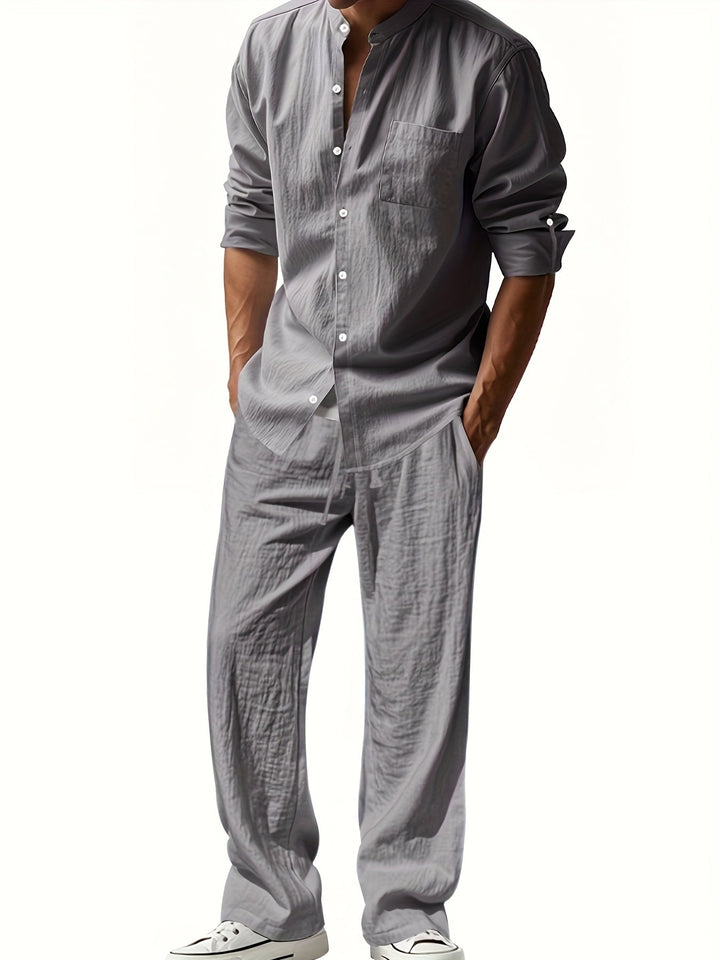 Damian | Herren Leinen Set mit Hemd und Hose