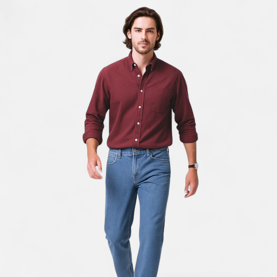 Hemd für Herren mit Slim-Fit Schnitt und langen Ärmeln