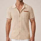 Arvid | Polo de punto para hombre con tapeta de botones